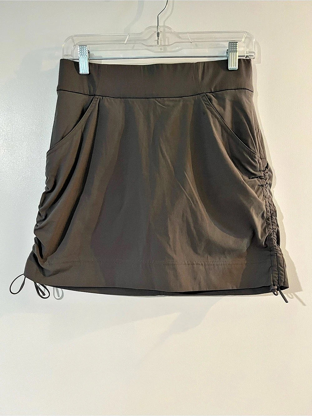 Columbia Saturday Trail Skort Ruched Mini Gray Small Like New